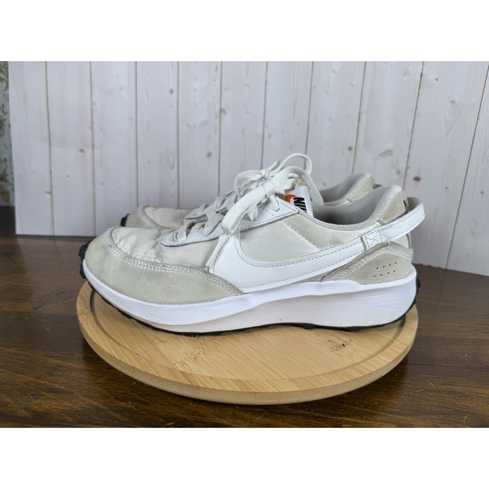 Nike Size 8 Waffle Debut Running Shoes Womens‎ White Swoosh Casual Sneakers Gym